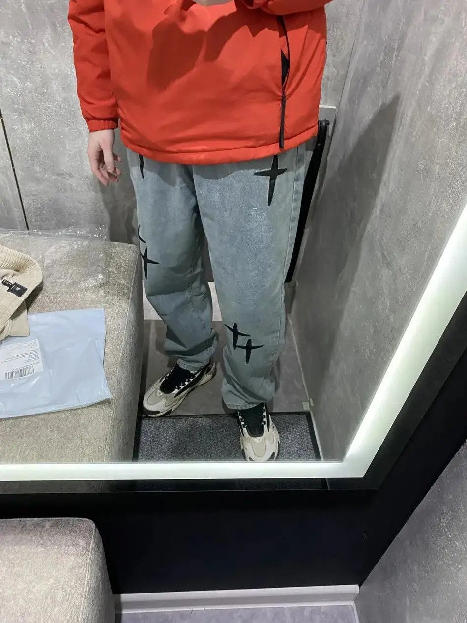Japanese Brand Casual Loose Streetwear Cross Jeans Pants Trousers y2k Size US 32 / EU 48 - 5 Thumbnail