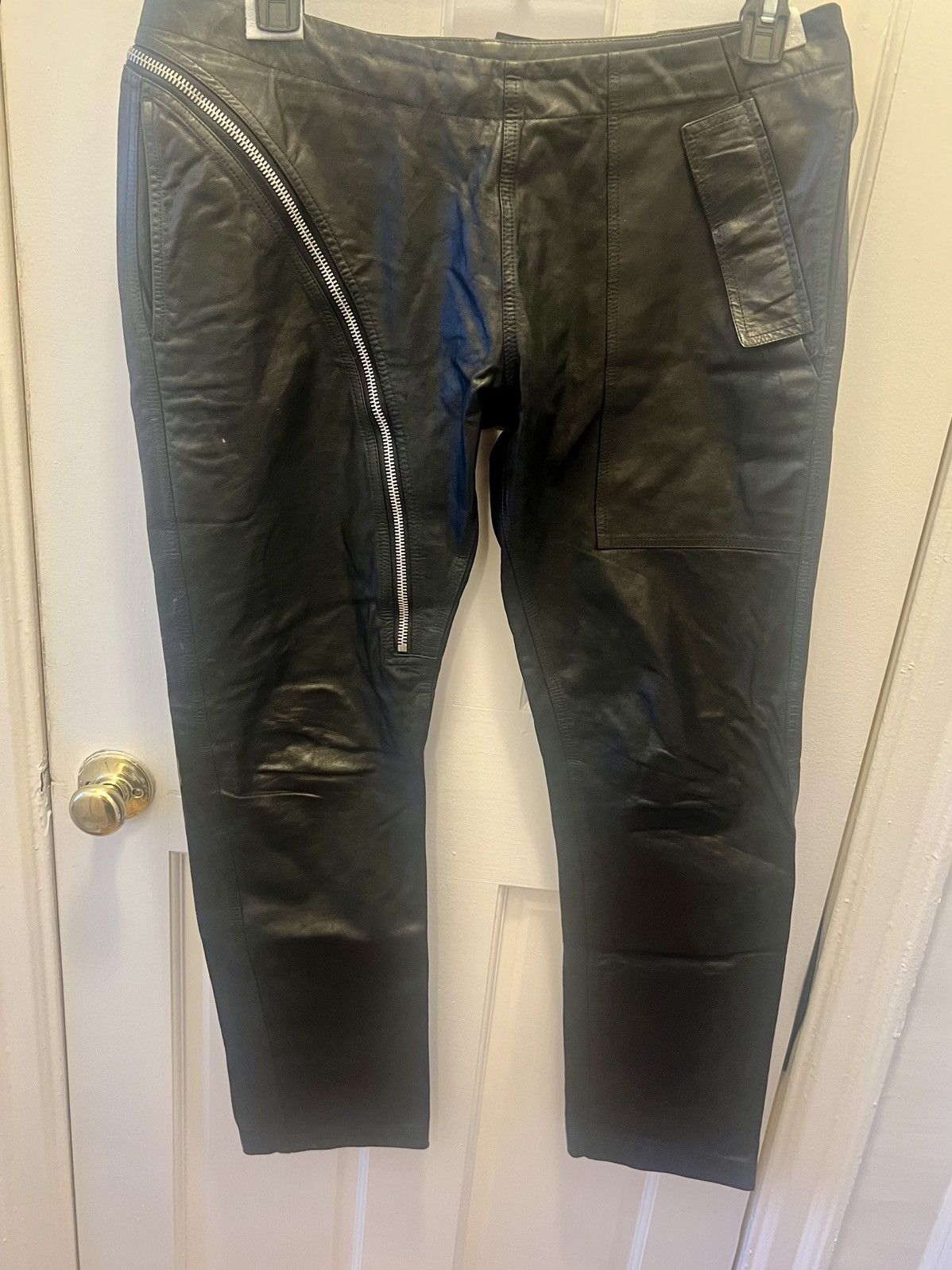 Rick Owens NWOT s/s15 $2210 “Faun” Leather Aircuts Size US 34 / EU 50 - 1 Thumbnail