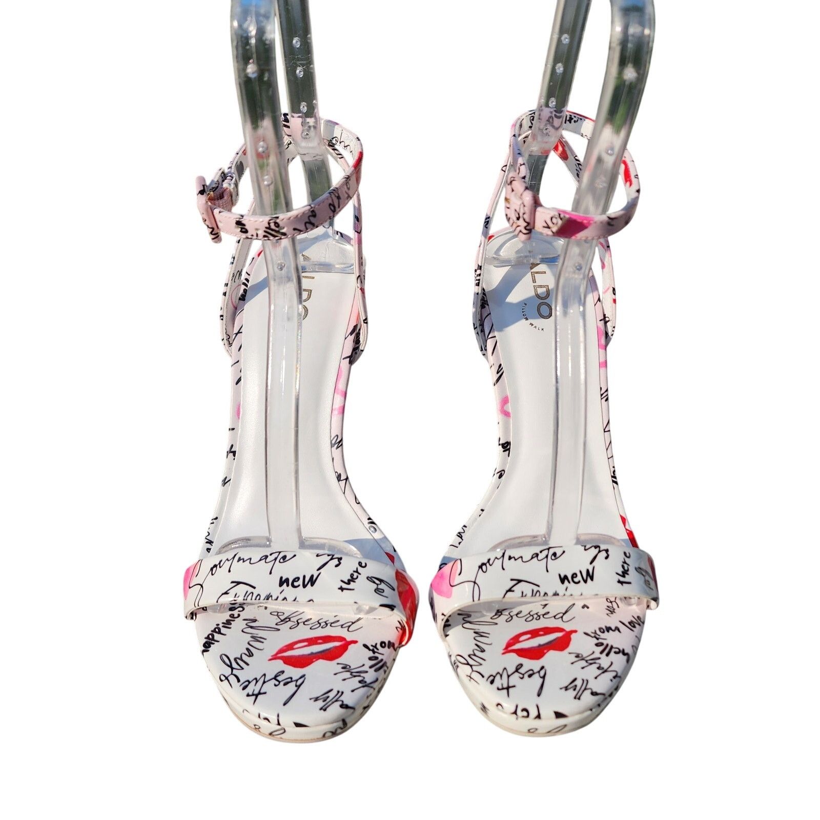 Aldo ALDO Kat Miscellaneous Faux Patent Leather Dress Sandals 8.5 Size US 8.5 / IT 38.5 - 4 Thumbnail