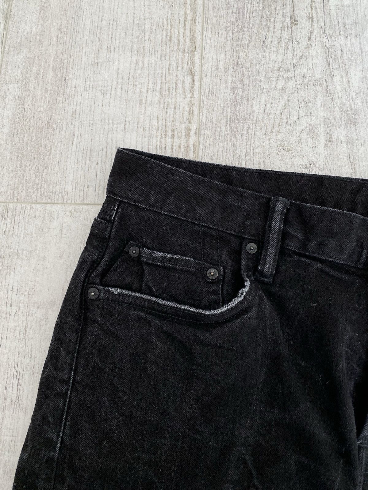 Allsaints Allsaints Mens Cotton Black Washed Denim Jeans Pants Size 32 Size US 32 / EU 48 - 5 Thumbnail