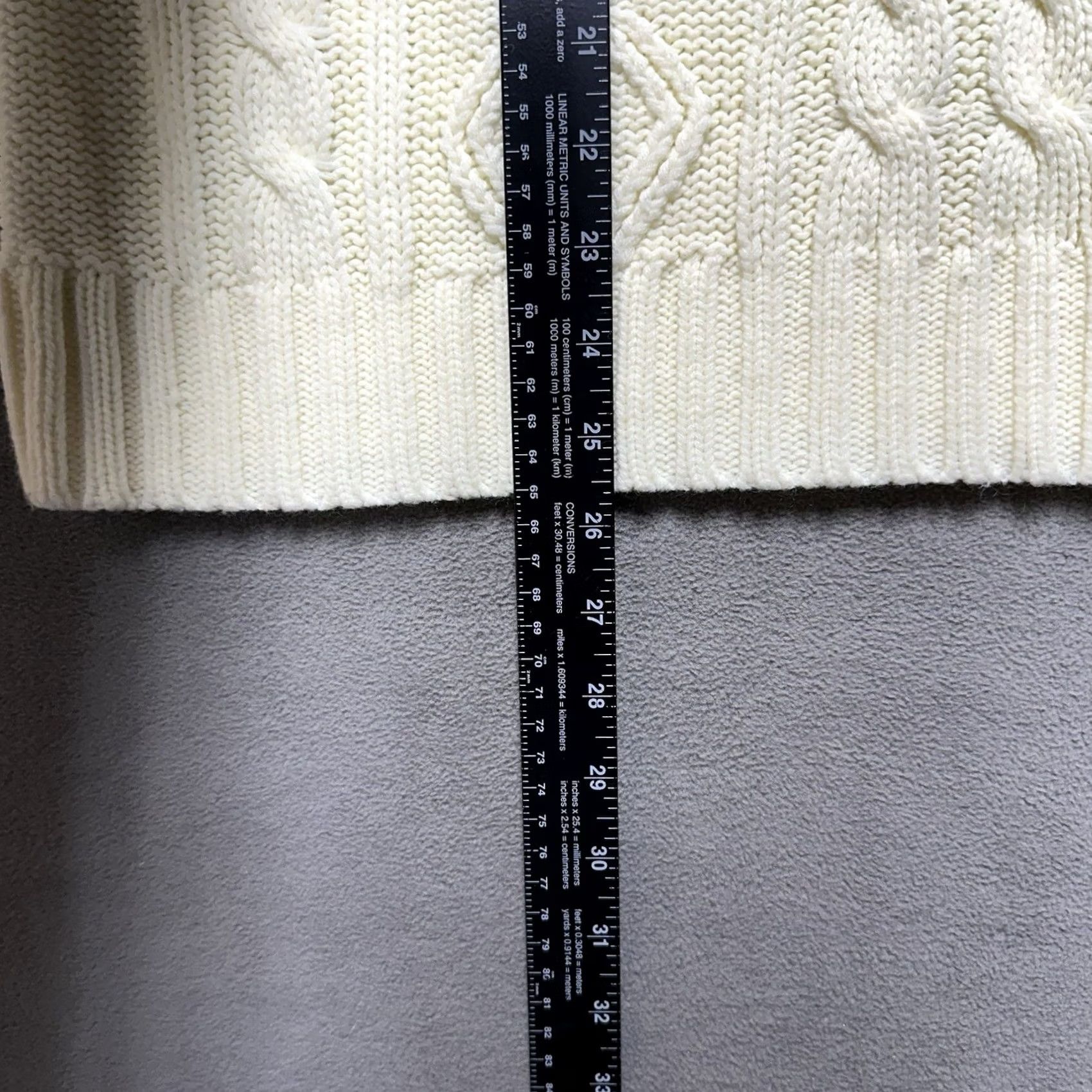 Sears VINTAGE Sears Kings Road Sweater Mens Large Ivory Cable Knit Pullover Crew Neck Knitting Knit Solid Wool? Size US L / EU 52-54 / 3 - 7 Thumbnail