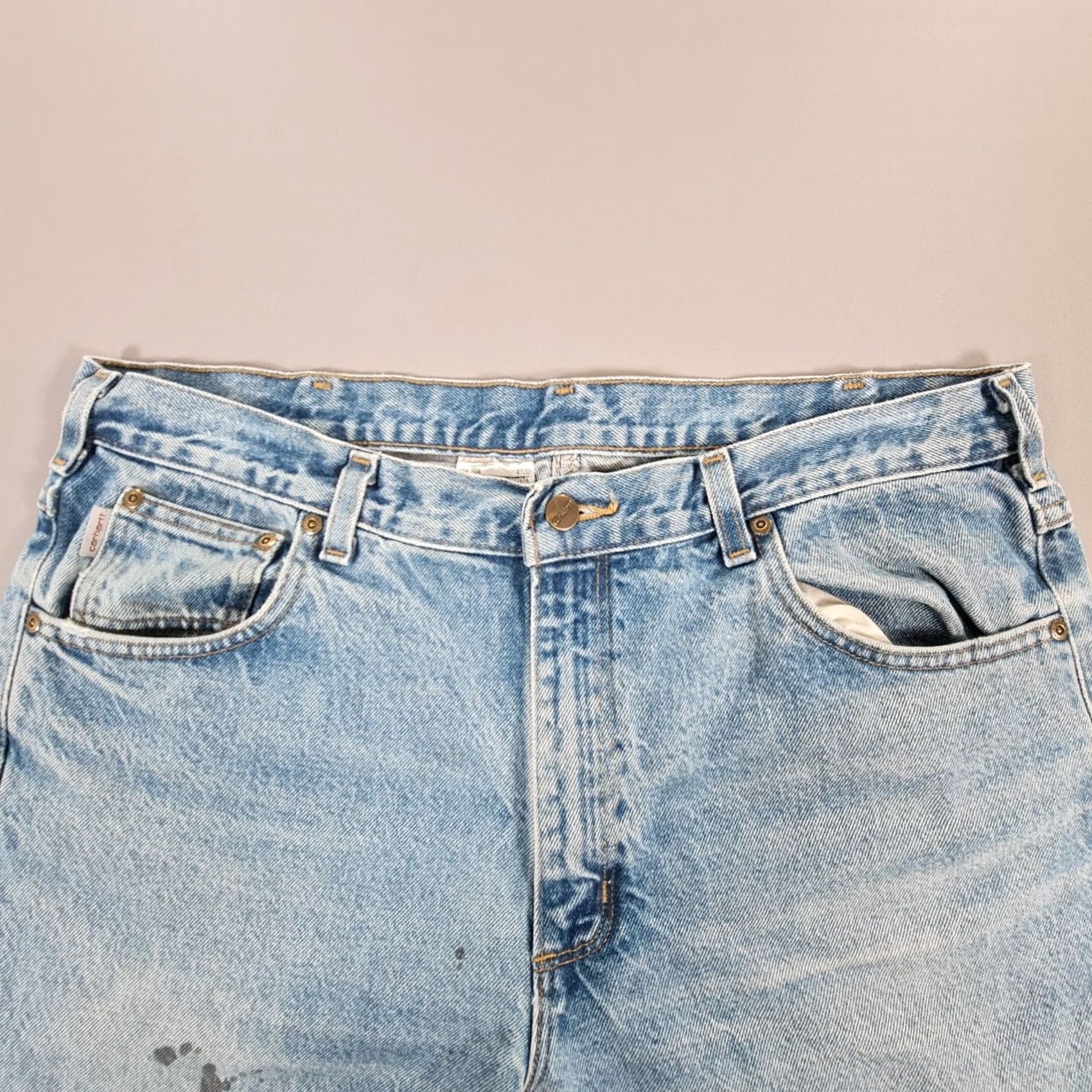 Carhartt VINTAGE Carhartt Jeans Mens Blue W38 L30 Relaxed Tapered Fit Workwear Denim Size US 38 / EU 54 - 2 Thumbnail