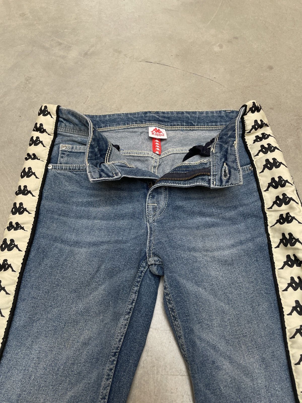 Kappa 🔥 Kappa Side Tape Snap Jeans Y2K Flare Bootcut S Size 30" / US 8 / IT 44 - 16 Thumbnail