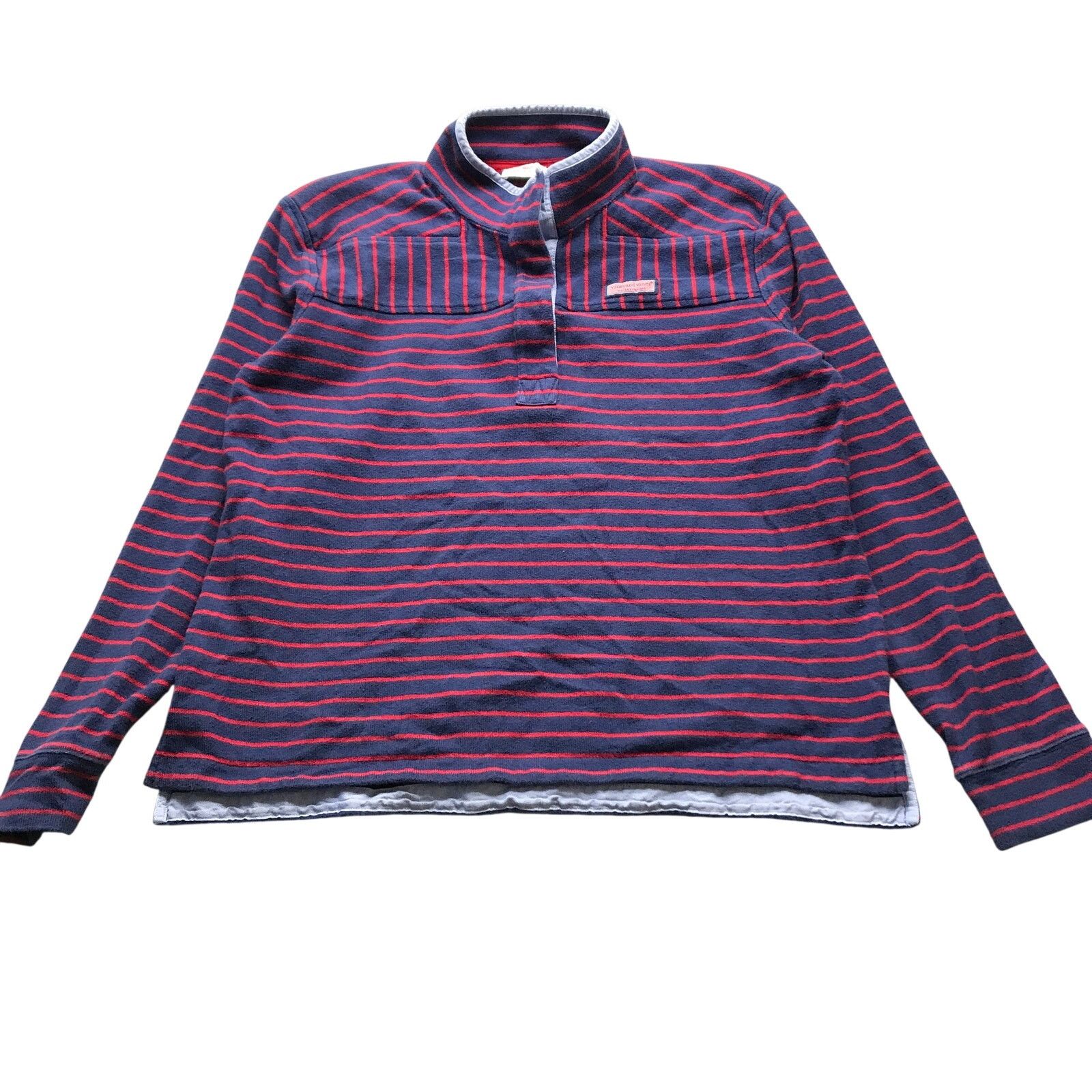 Vineyard Vines Vineyard Vines Pullover Sweater Mens Large Henley Striped Size US L / EU 52-54 / 3 - 1 Thumbnail