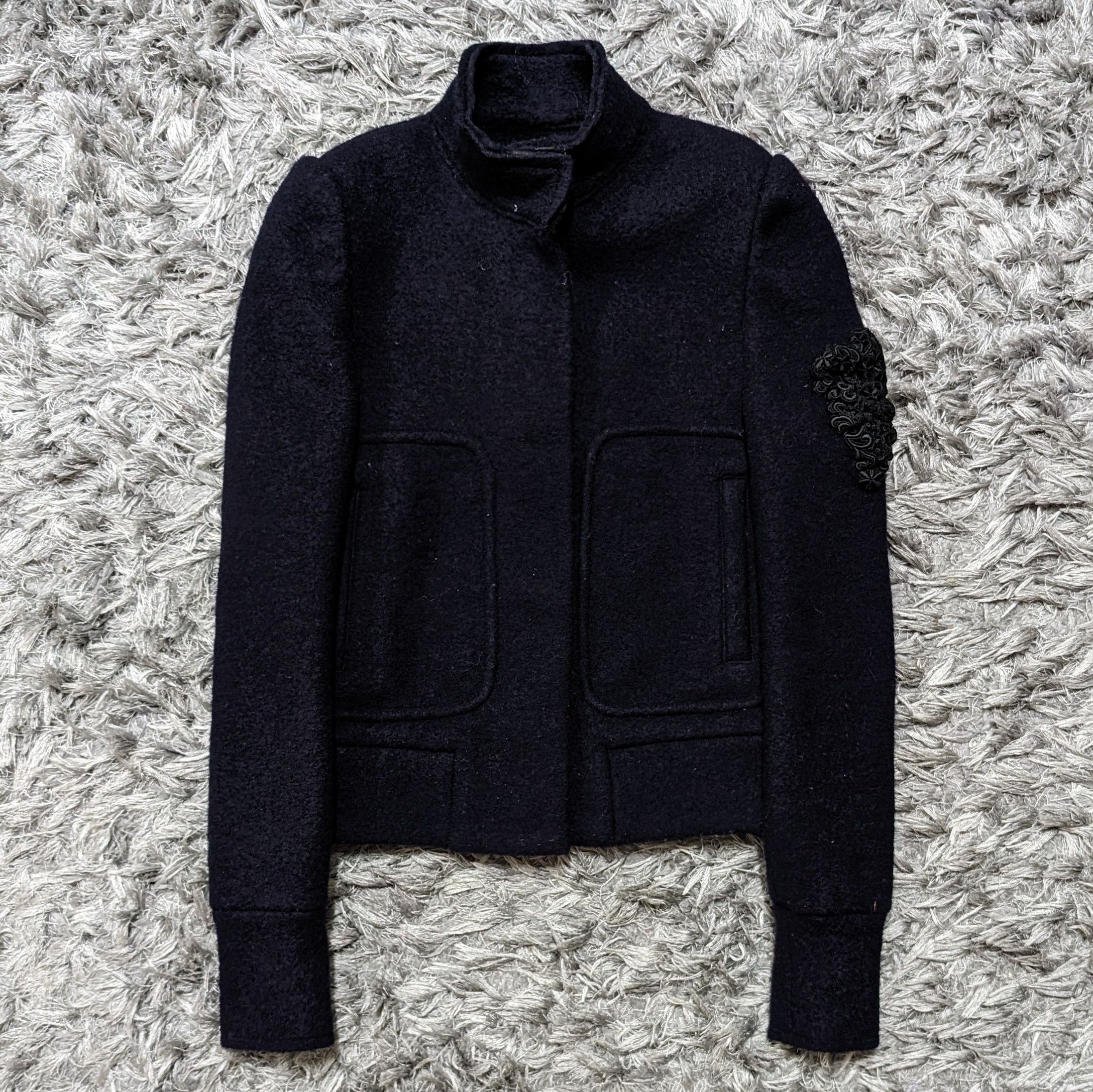 Sacai Chitose Abe Masterpiece Sacai Bulk Lace Wool Coat Jacket Size S / US 4 / IT 40 - 1 Thumbnail