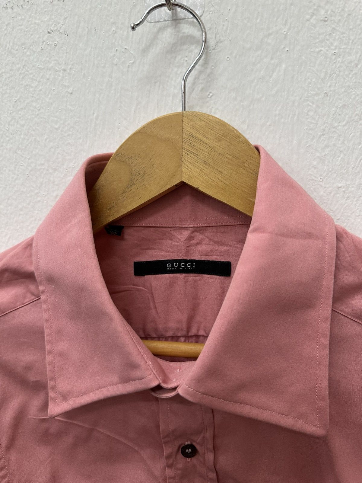 Gucci Gucci Panelled Button Heavy Cotton Up Shirt (Dusky Pink) Size US S / EU 44-46 / 1 - 3 Thumbnail