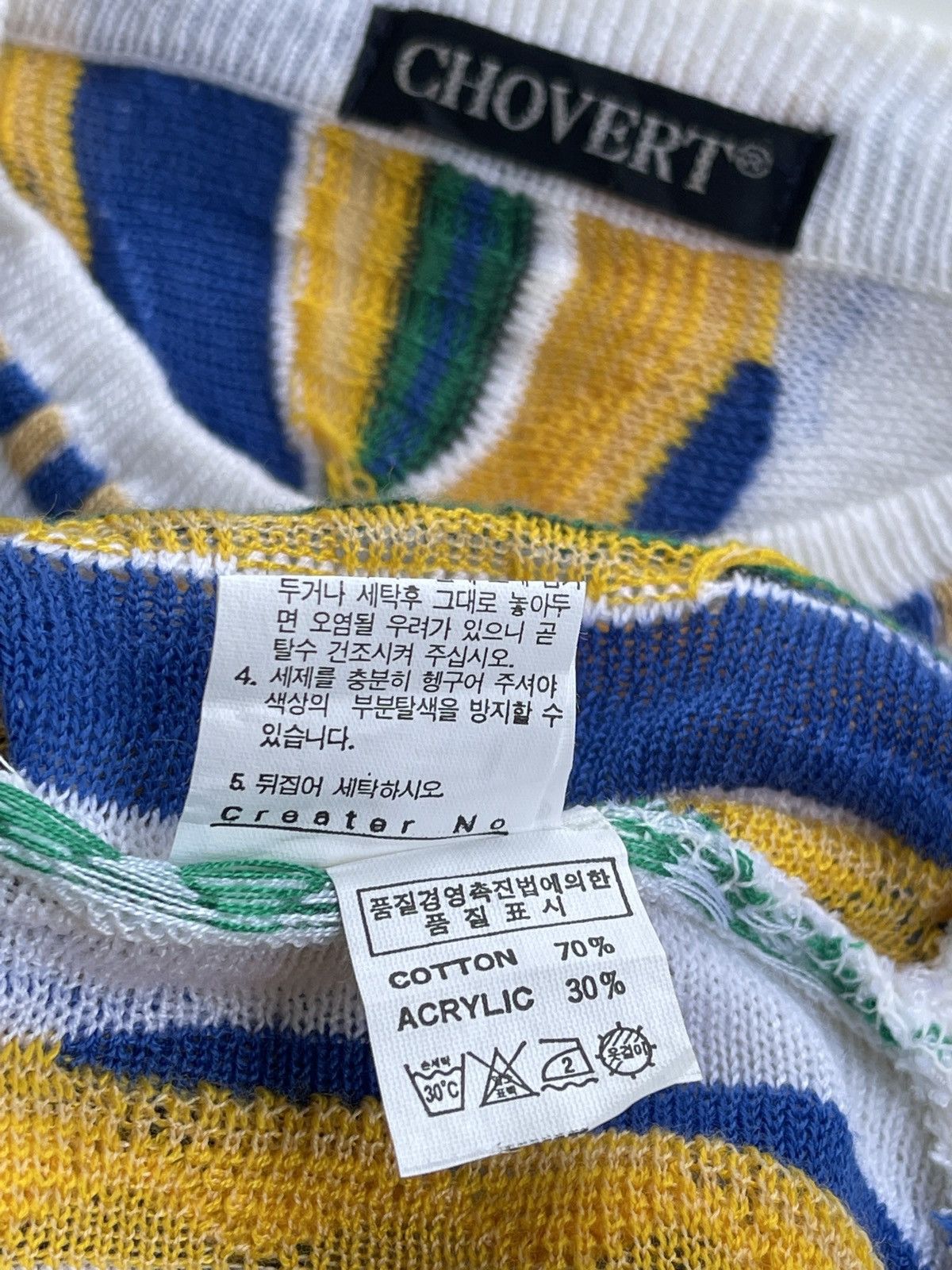 Japanese Brand Vintage Chovert Coogi Style Jumper knit Size US L / EU 52-54 / 3 - 10 Thumbnail