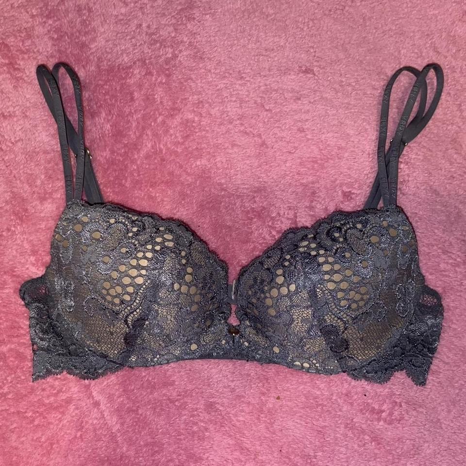 Vintage Victoria secret tan nude grey lace push up bra 32b | Grailed