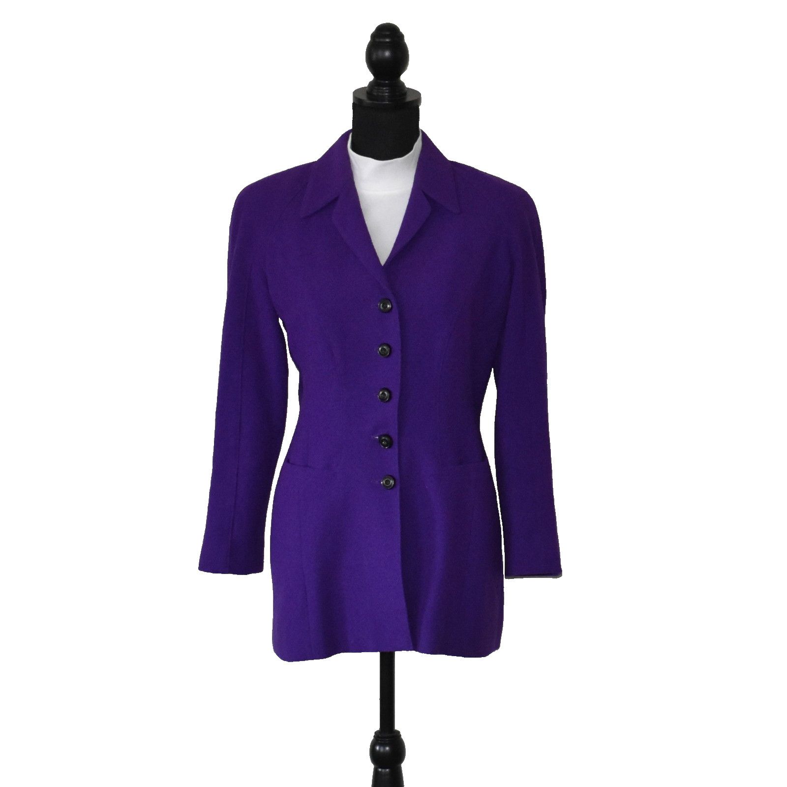 Escada ESCADA BY MARGARETHE LEY Vintage Wool Blend Blazer Size 36 Size XS / US 0-2 / IT 36-38 - 2 Thumbnail