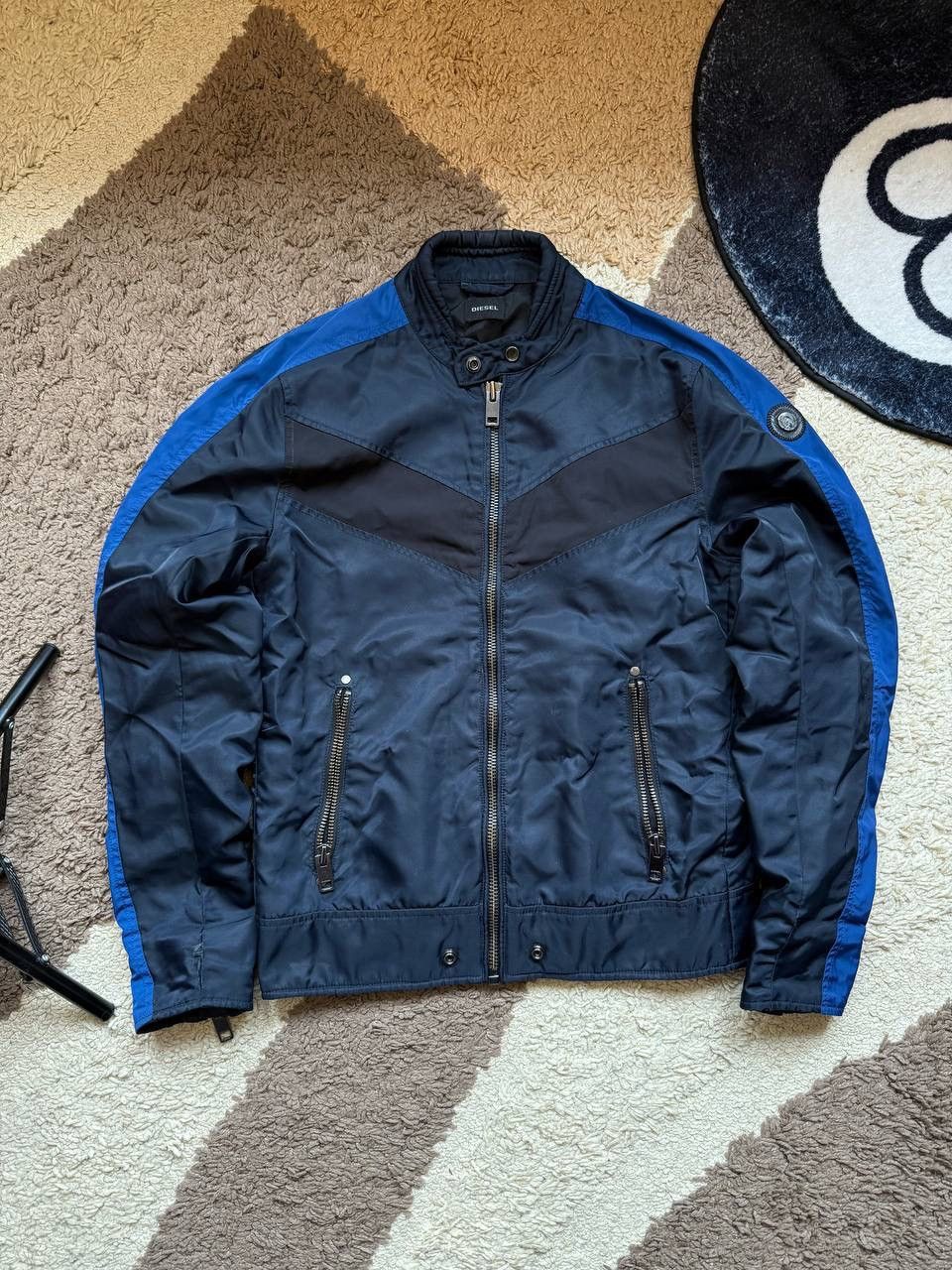 Diesel Diesel Flying Cougar Jacket Light Dark Blue Nylon Bomber Size US S / EU 44-46 / 1 - 1 Thumbnail