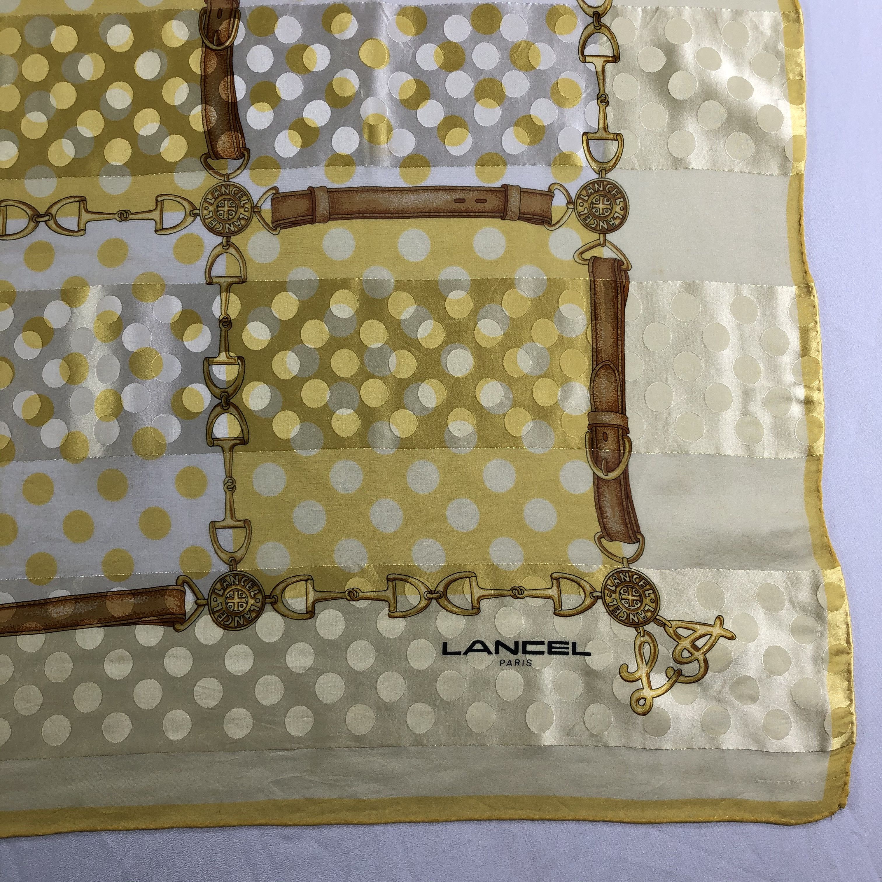 Lancel × Vintage Vintage Lancel Silk Scarf Size ONE SIZE - 3 Thumbnail