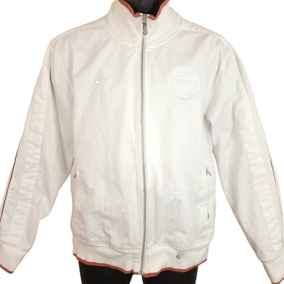 Nike Nike Track Jacket Mens Size Medium Soccer Futbal French Football Federation Track Jacket Nike Soccer Futbal Mens Medium White Size US M / EU 48-50 / 2 - 2 Thumbnail
