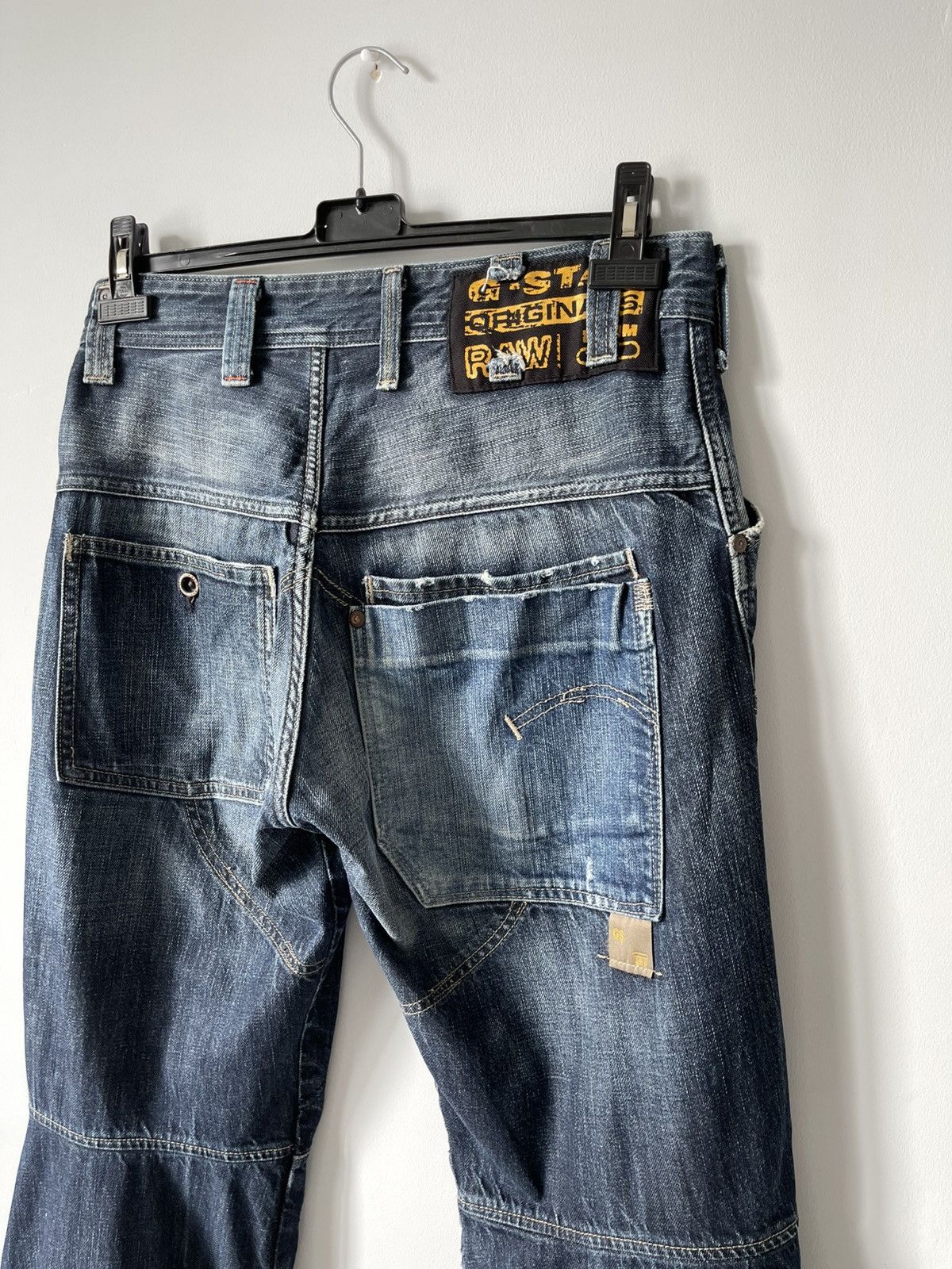 G-Star G-Star Raw Patchwork Double Knee Faded Denim Y2k Jeans Size US 33 - 10 Thumbnail