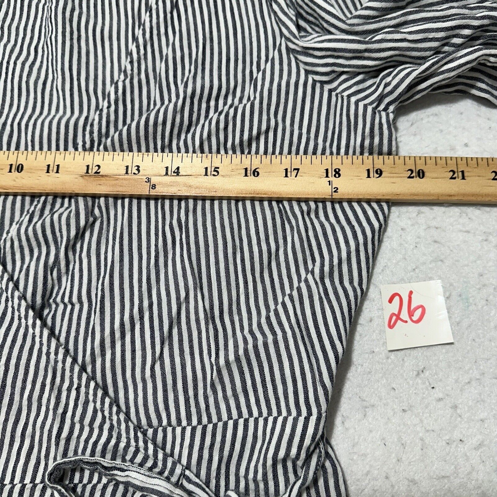 Old Navy Old Navy Medium Long Sleeve Wrap Top Navy Blue Striped Shirt Size M / US 6-8 / IT 42-44 - 7 Thumbnail