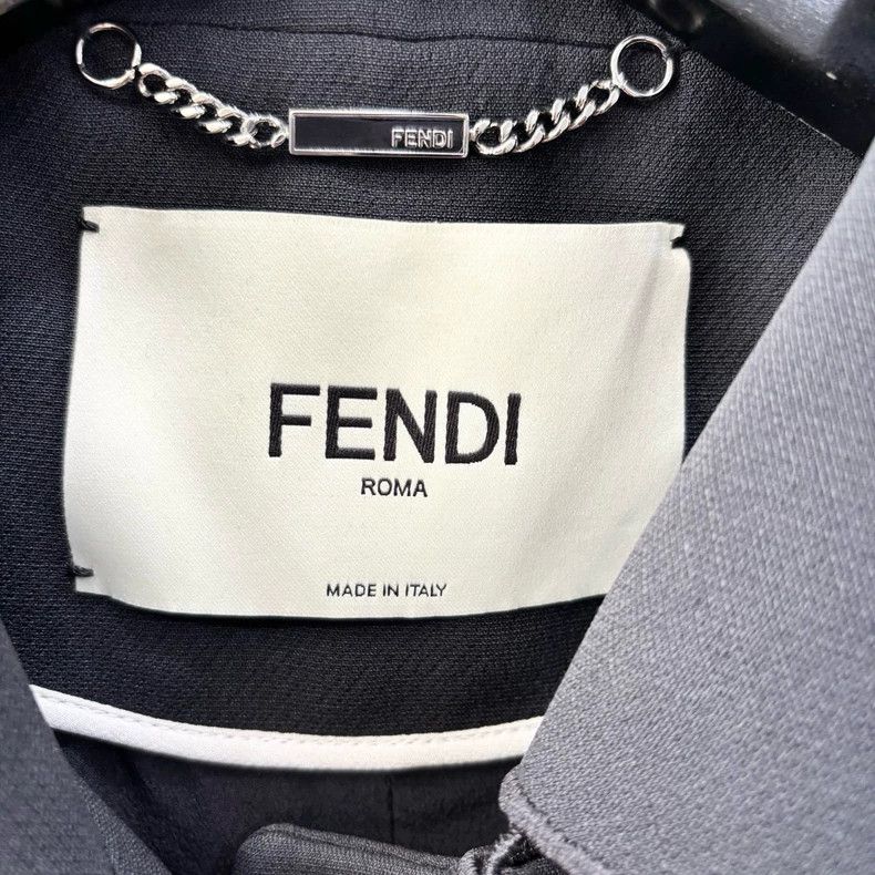Fendi Fendi Woollen leather buckle short coat Size US XS / EU 42 / 0 - 3 Thumbnail