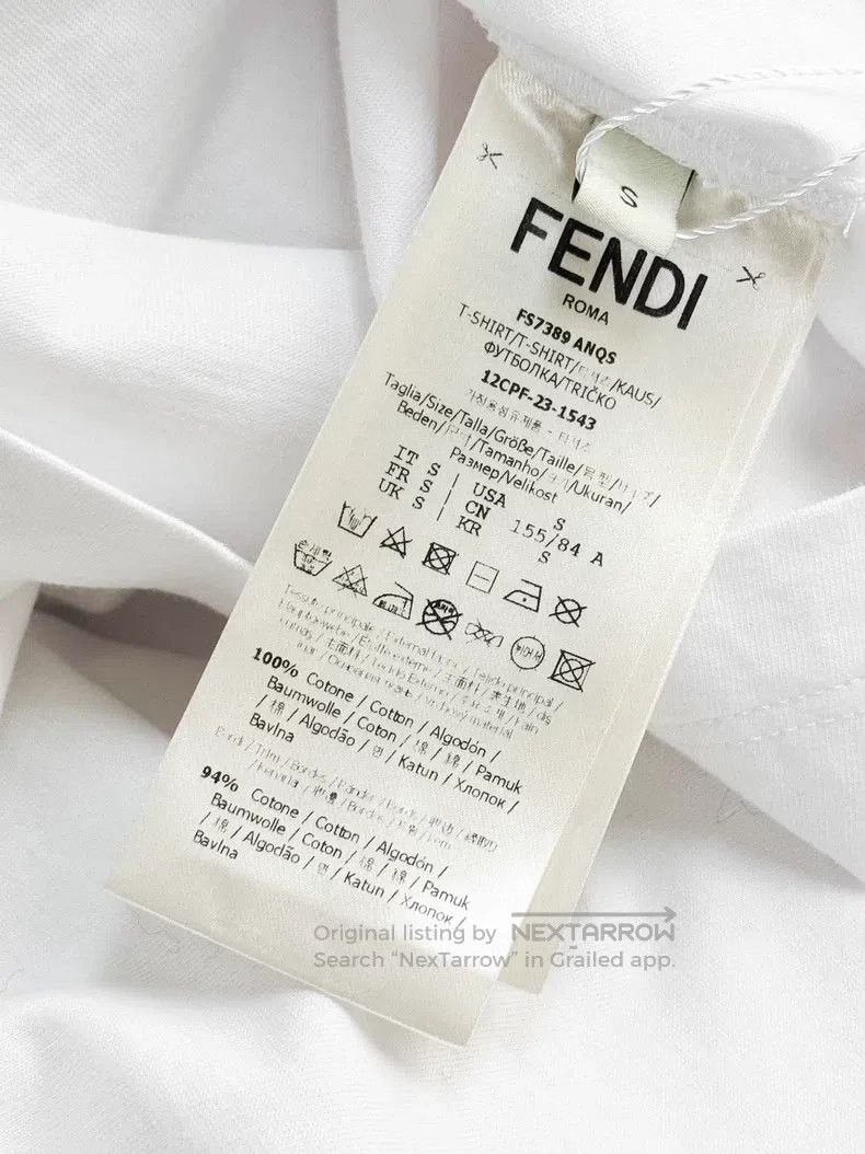 Fendi Fendi White Zip Pocket Logo Short Sleeve T-Shirt Size S / US 4 / IT 40 - 6 Thumbnail