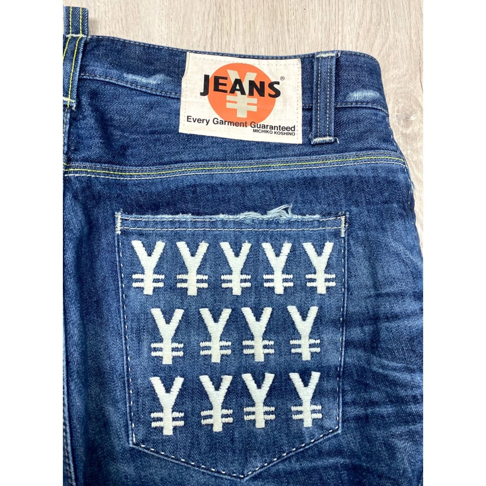 Denime VINTAGE Michiko Koshino Jeans Jeans Size 36 Men Denim Blue 36 Inseam 79cm Straight Regular Cotton Denim Logo Japan Pocket Erased Bottom 1990s Mens Size US 36 / EU 52 - 3 Thumbnail