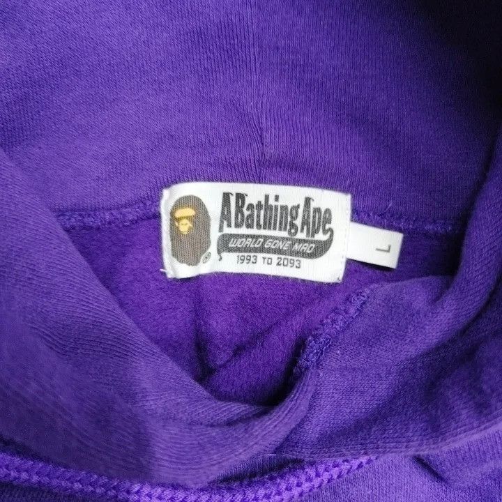 Bape BAPE Unisex Purple Embroidered Logo Hoodie Size US L / EU 52-54 / 3 - 4 Thumbnail