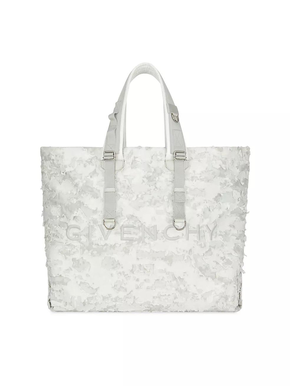 Givenchy o1mle0325 Size: OS / Large G-Shopper Tote Bag White & Grey Size ONE SIZE - 1 Thumbnail