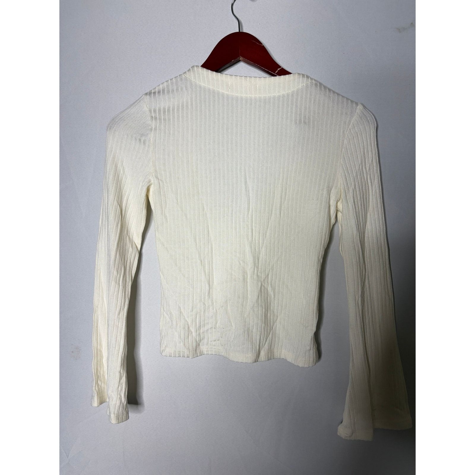 Reformation Reformation Gellar Knit Crop Top Ivory XS Size XS / US 0-2 / IT 36-38 - 5 Thumbnail