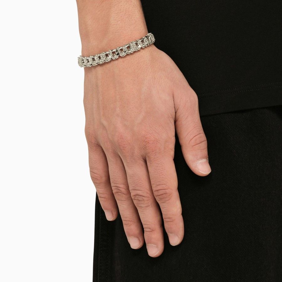 Emanuele Bicocchi o1d2blof0225 Size: M / Intricate Chain Bracelet in Silver Size ONE SIZE - 2 Thumbnail