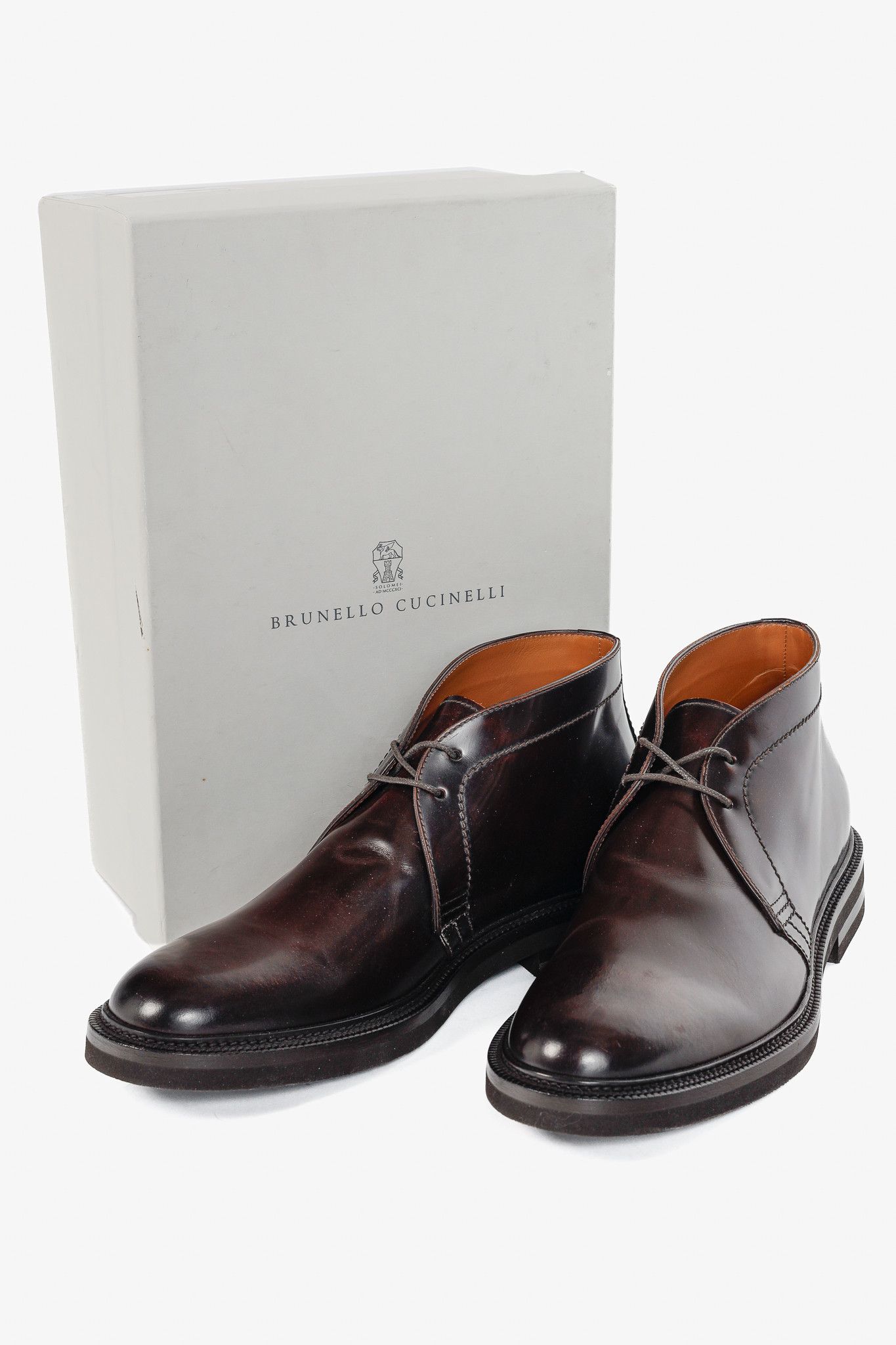 Brunello Cucinelli Brunello Cucinelli AW/21 Brown Buffed Leather Chukka Boots Size US 12 / EU 45 - 10 Thumbnail