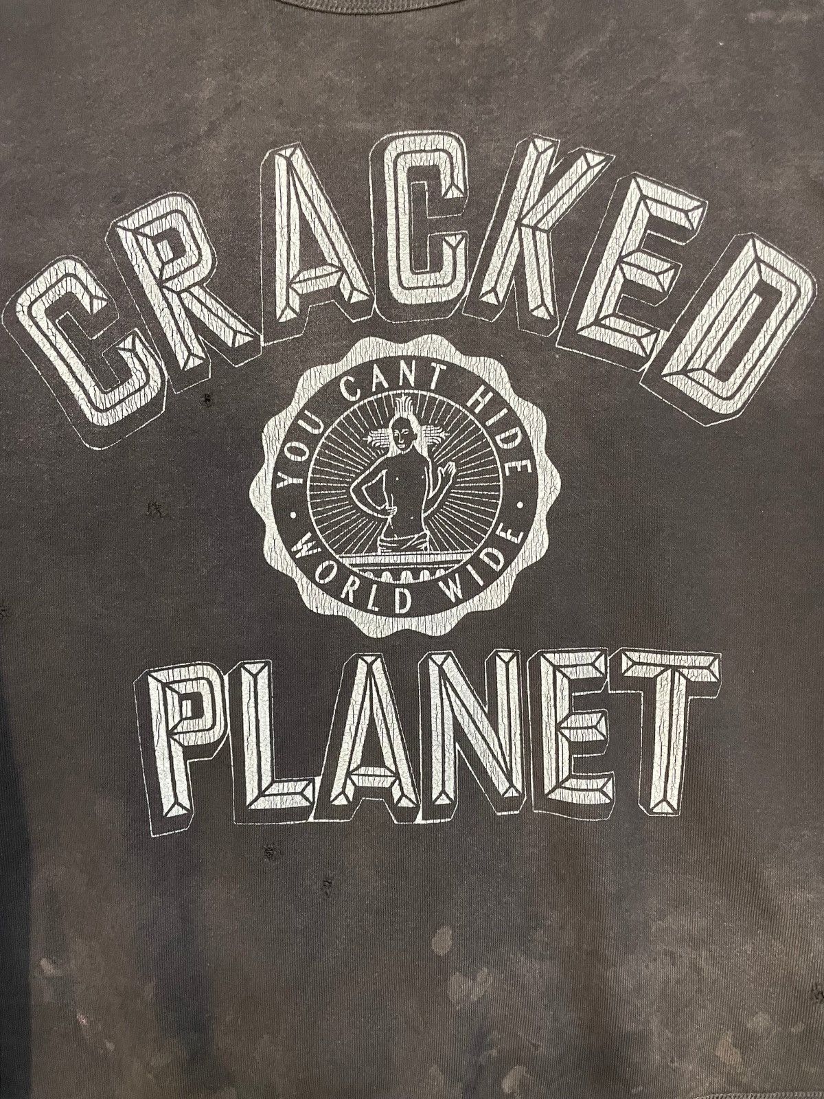 DENIM TEARS × Saint Michael Saint Michael Cracked Planet distressed crewneck Size US M / EU 48-50 / 2 - 2 Thumbnail