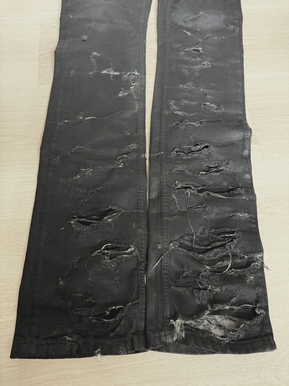 Dior × Hedi Slimane Dior SS04 Waxed Strip Denim Size US 29 - 3 Thumbnail