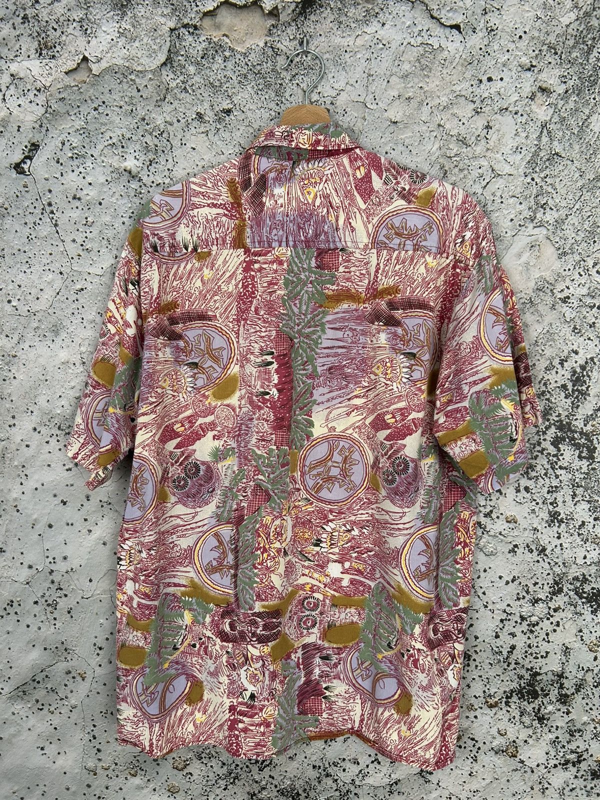 Vintage Vintage 90s Hawaiian Floral Shirt Avant Garde Grunge Summer Size US M / EU 48-50 / 2 - 6 Thumbnail