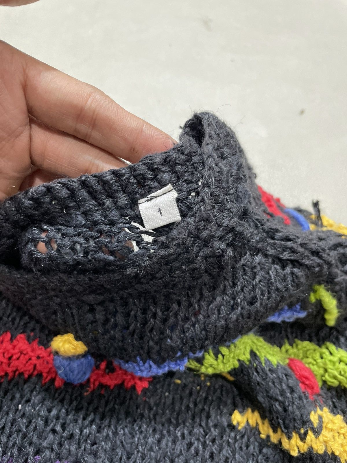 Issey Miyake 1990s Undefined 3d Knitt Multicolor sweaters issey style Size US S / EU 44-46 / 1 - 4 Thumbnail