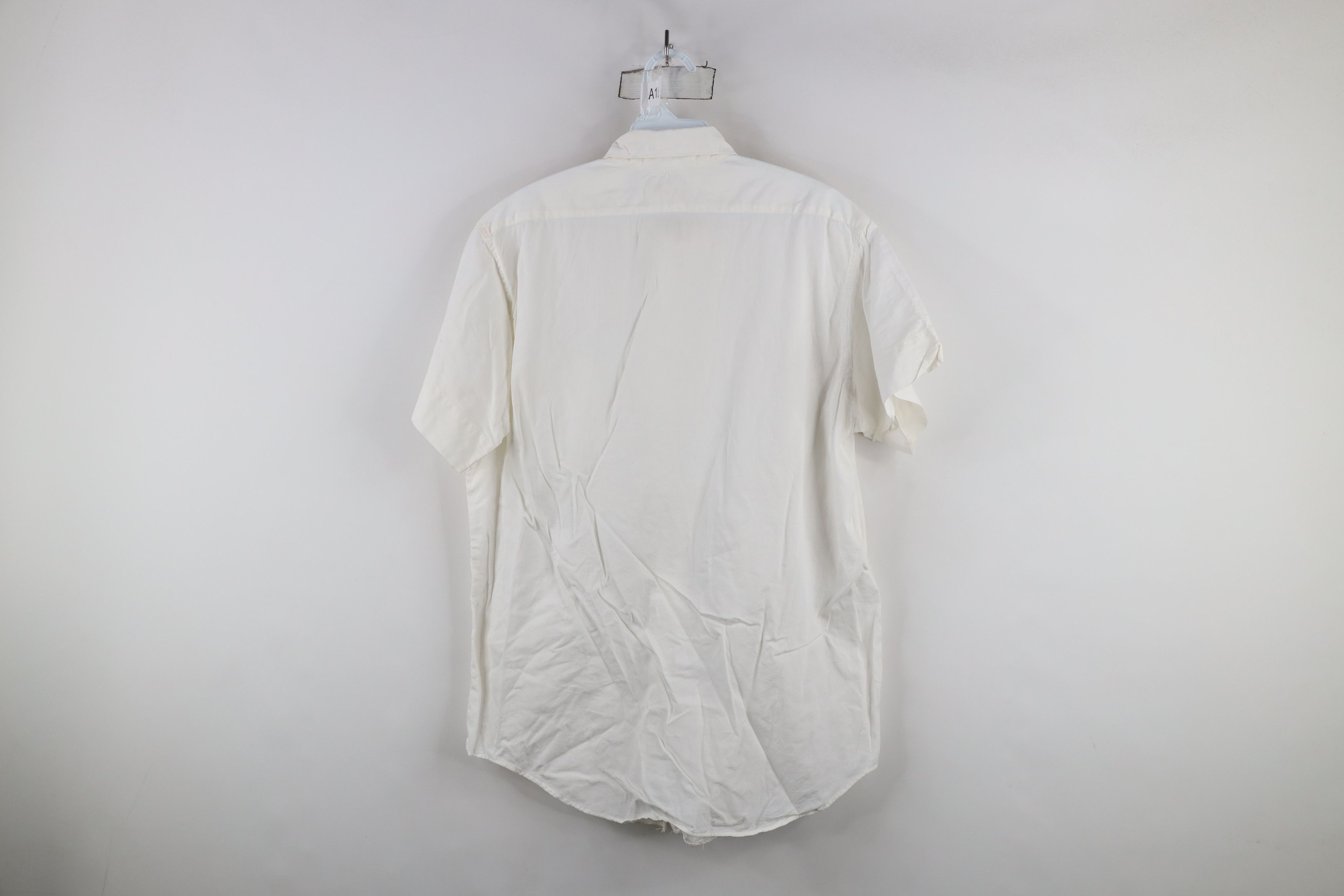 Vintage Vintage 50s Streetwear Collar Pima Cotton Shirt White USA Size US L / EU 52-54 / 3 - 11 Thumbnail