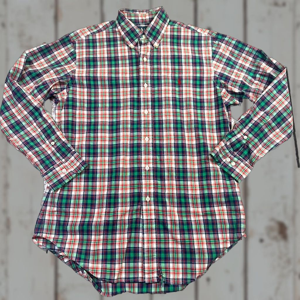 Polo Ralph Lauren Polo Ralph Lauren Button-Down Plaid Red Pony 15.5 by 32/33 Small/Med Mens Shirt Classic Size US S / EU 44-46 / 1 - 1 Thumbnail