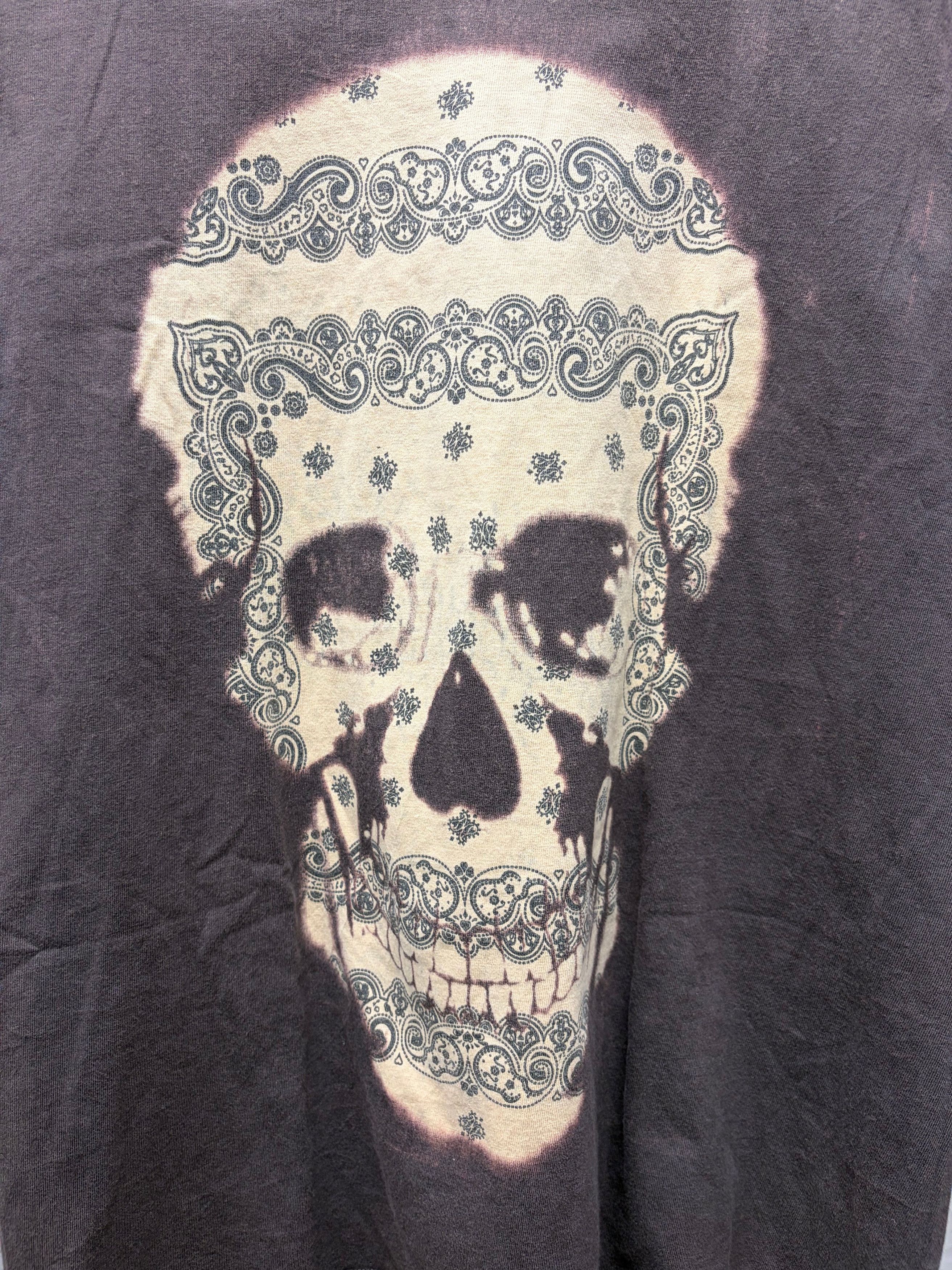 Number (N)ine AW2007 Number (N)ine Re-Edition ‘Love God Murder’ Paisley Skull Graphic T-Shirt Size US M / EU 48-50 / 2 - 2 Thumbnail