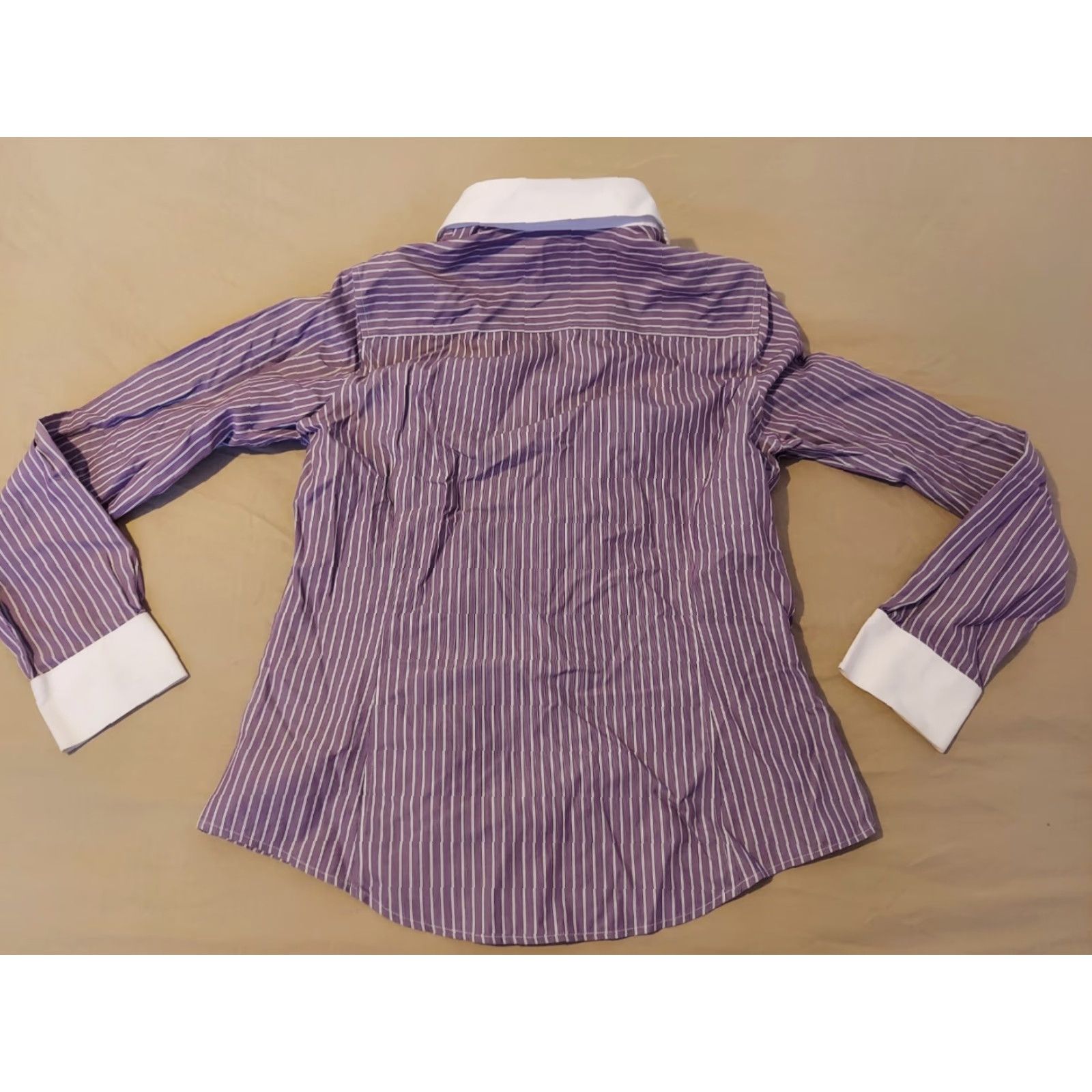 Brooks Brothers Womens Brooks Brothers Dress Shirt 10 Purple Button Cotton Blouse Size L / US 10 / IT 46 - 5 Thumbnail