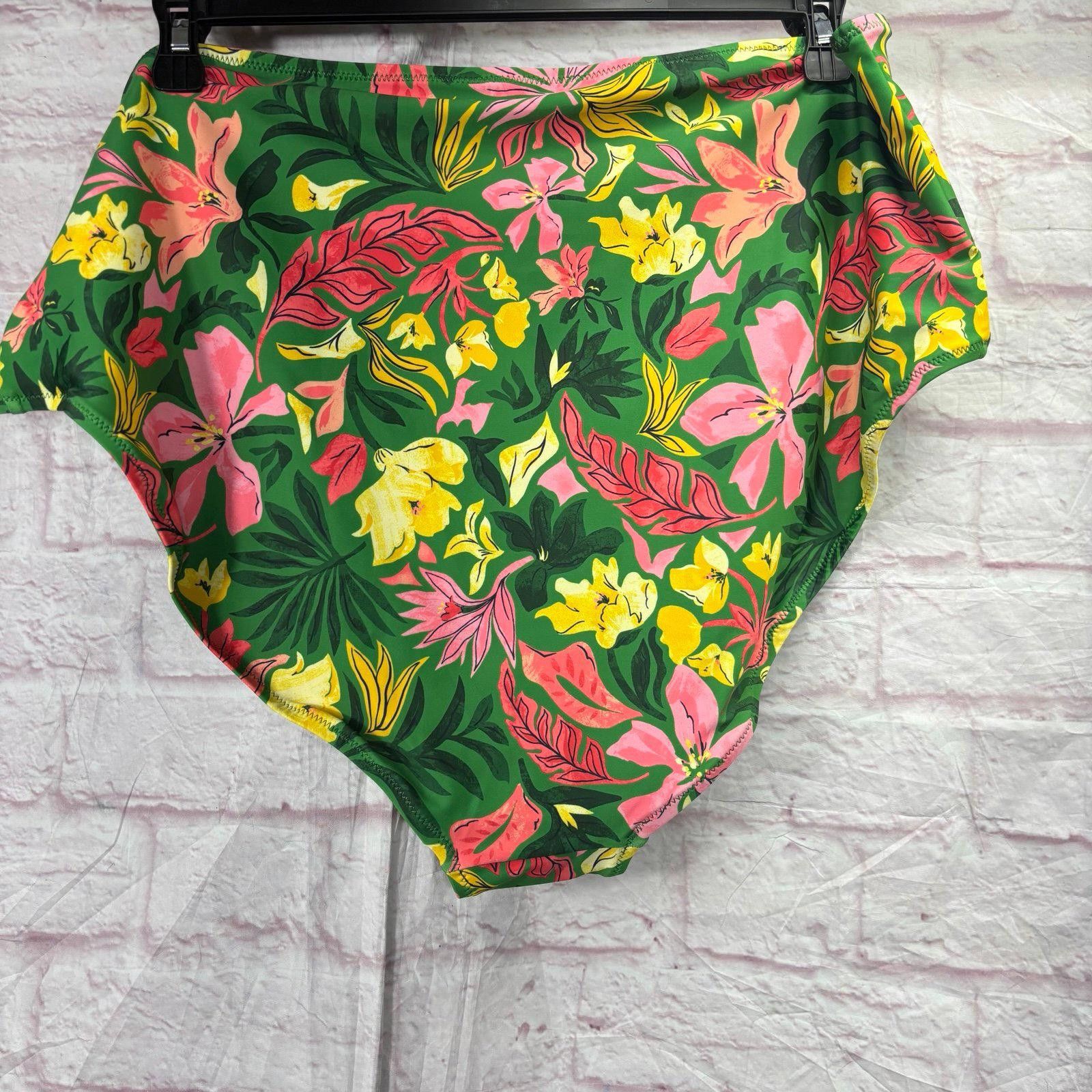 Old Navy Old Navy Women's Floral High-Waisted Swim Bottoms 3X NWT Size ONE SIZE - 6 Thumbnail