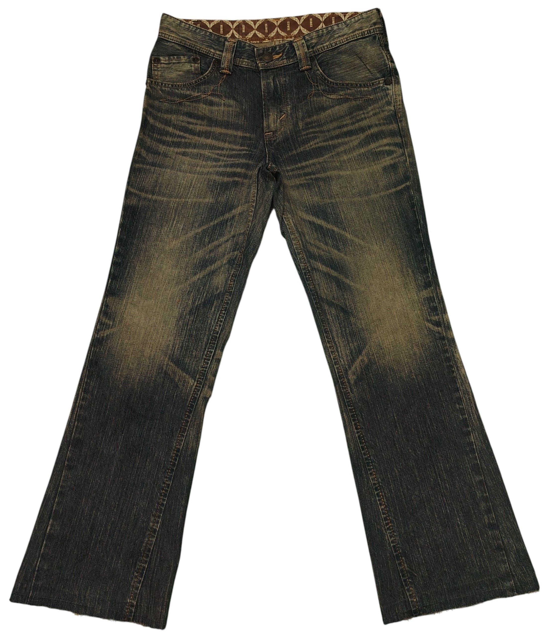 If Six Was Nine Japanese Edwin Flared Jeans Distressed Jeans Size US 31 - 2 Thumbnail