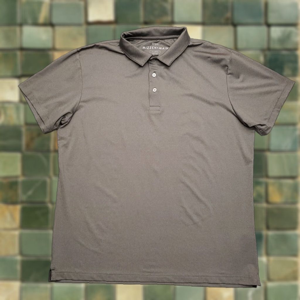Mizzen+Main Mizzen+Main Shirt Mens XL Gray Phil Mickelson Performance Short Sleeve golf Polo Casual Sports Size US XL / EU 56 / 4 - 1 Thumbnail
