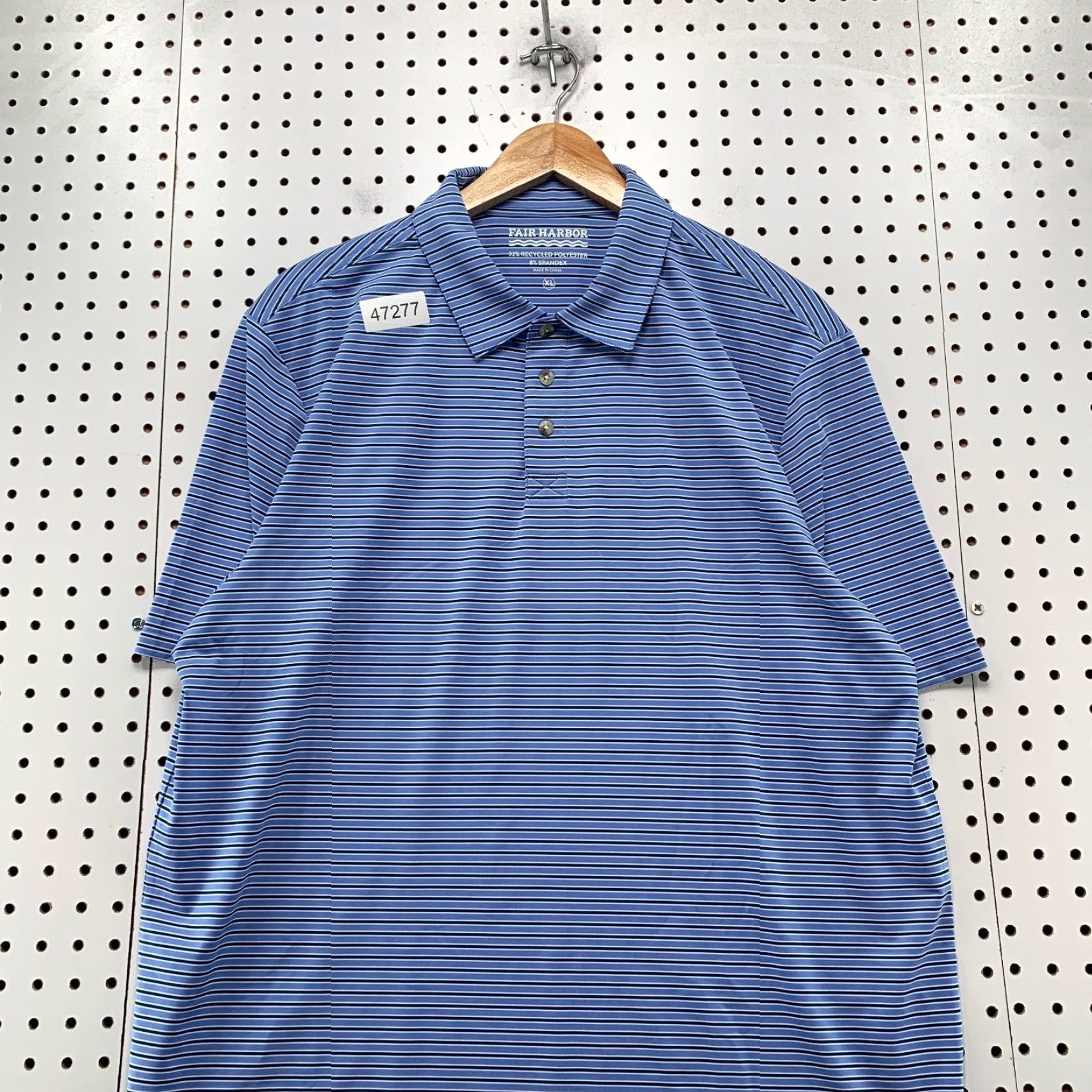 Vintage Fair Harbor Polo Shirt Mens XL Blue Striped Short Sleeve Golf Sailing Outdoor Size US XL / EU 56 / 4 - 4 Thumbnail
