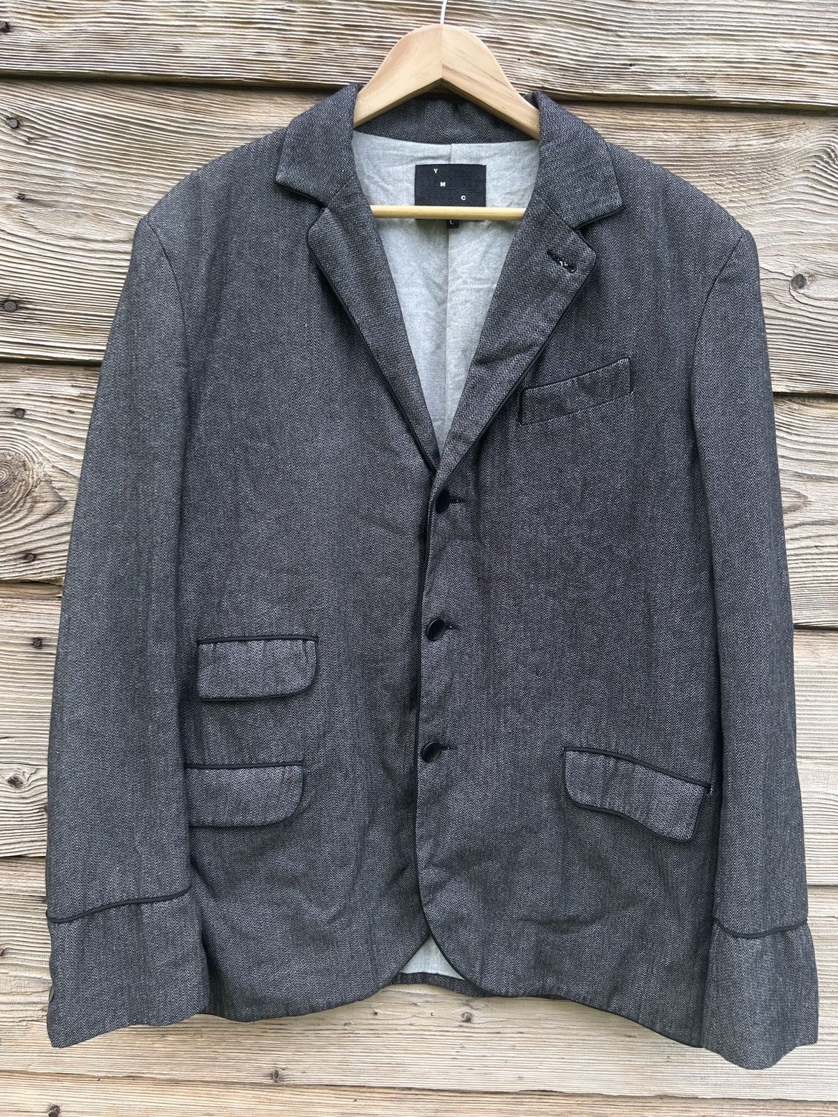 YMC YMC You Must Create Cotton Blazer Jacket In Grey Size US L / EU 52-54 / 3 - 1 Thumbnail