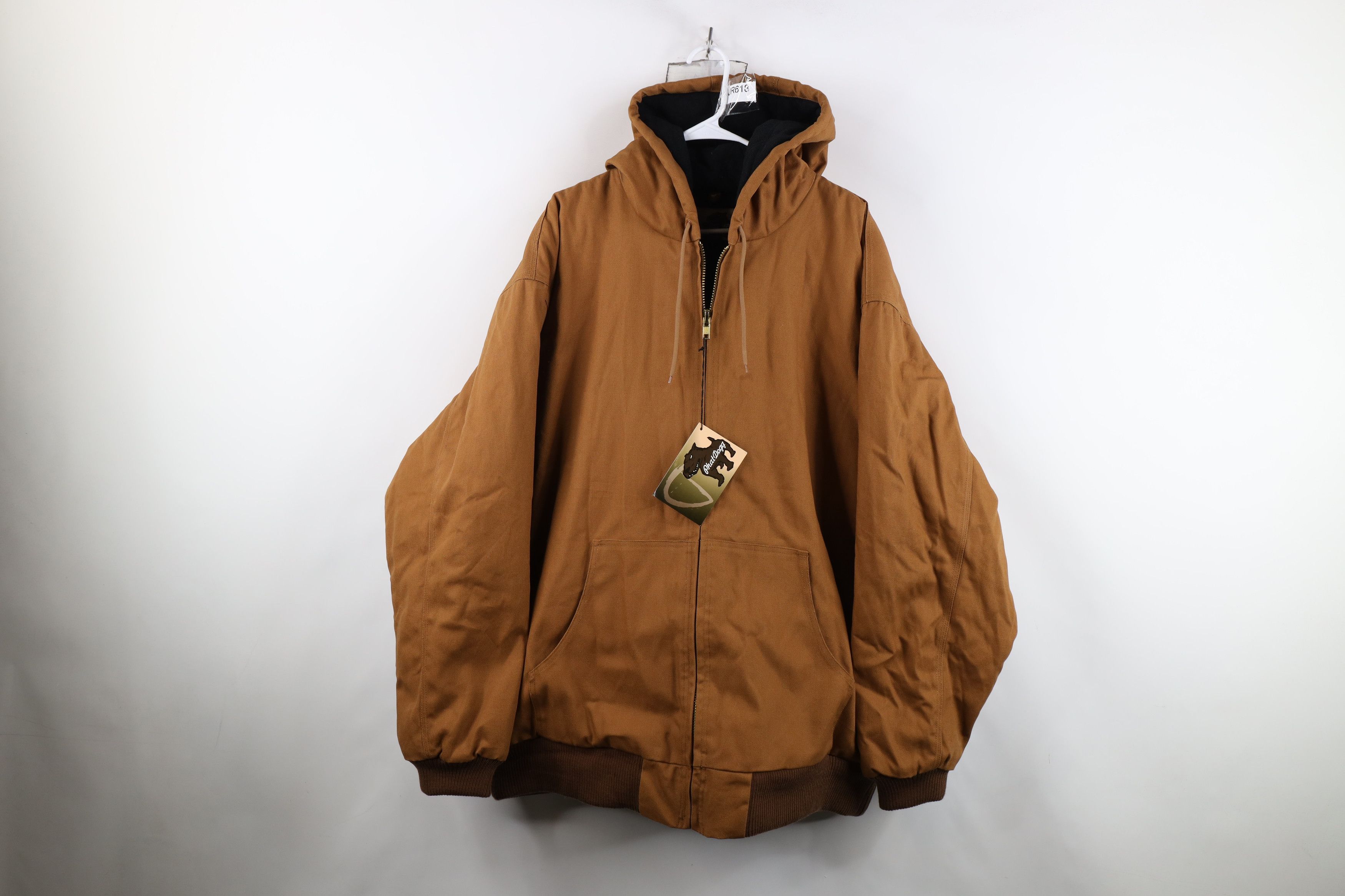 Vintage Deadstock Vintage 90s Y2K Streetwear Hooded Canvas Jacket Size US XXL / EU 58 / 5 - 1 Thumbnail