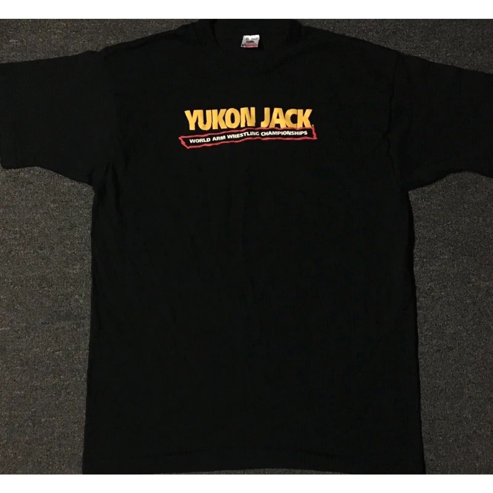 Vintage VINTAGE Yukon Jack Beer Arm Wrestling Championship Shirt XL Black Mens T-Shirt 90s Grunge Harley Humour Badass USA Size US XL / EU 56 / 4 - 2 Thumbnail