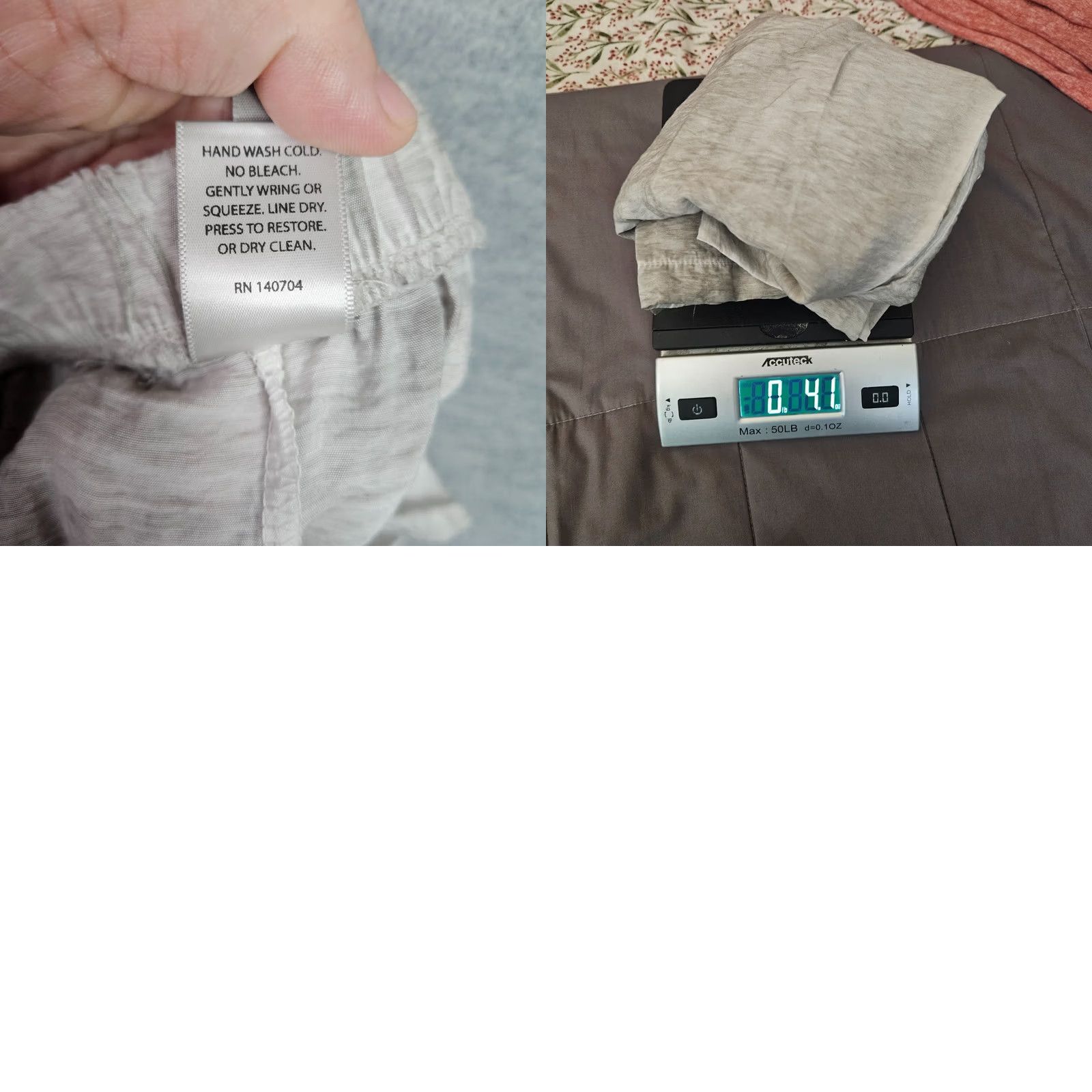 Vintage KIYO Women's Gray Stretch Pants Size M Elastic Waist Regular Fit Casual Size 32" / US 10 / IT 46 - 8 Thumbnail