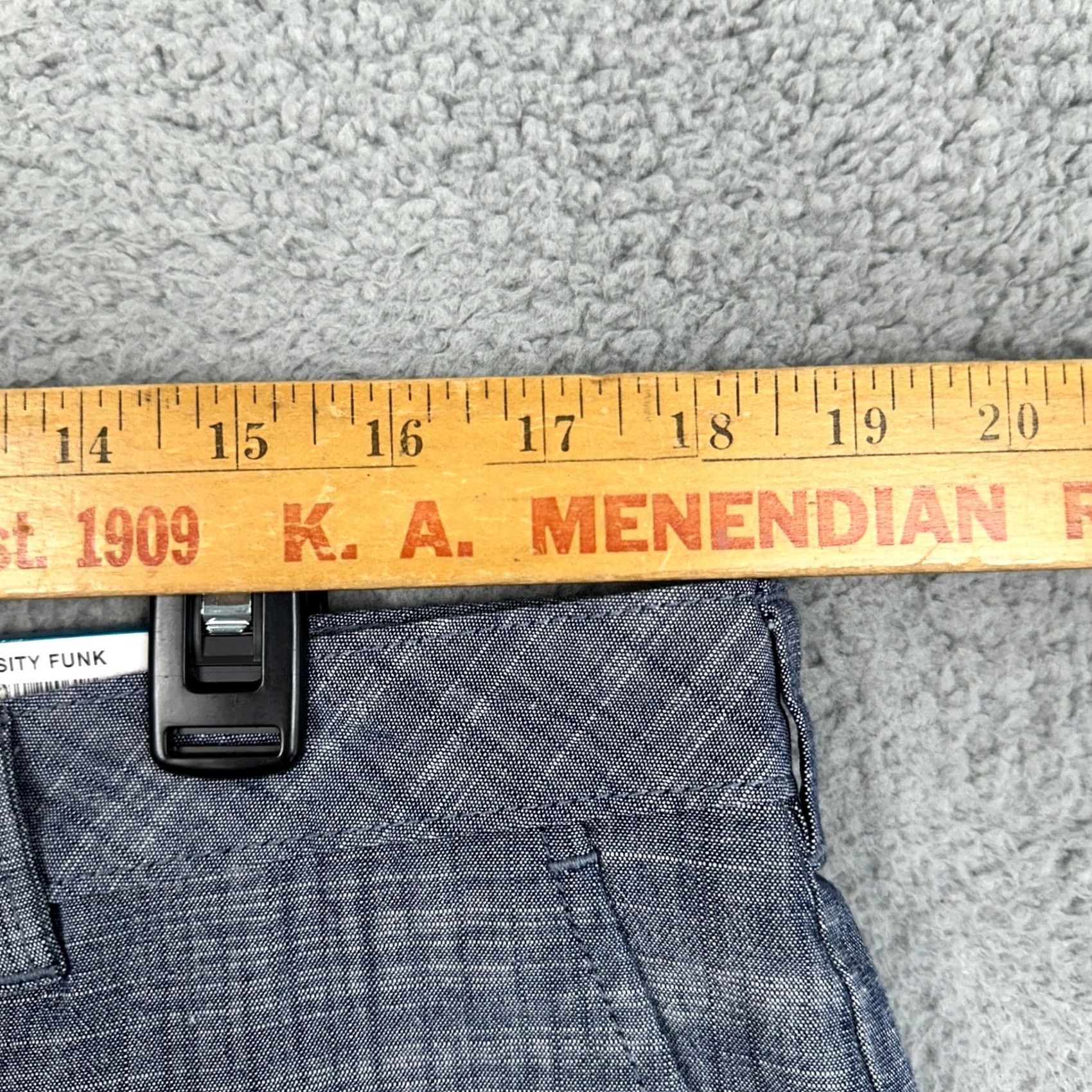 Club Room Club Room Shorts Mens 36W Blue Chino Classic Flat Front Casual Stretch Breathable Lightweight Pockets" Size US 36 / EU 52 - 6 Thumbnail