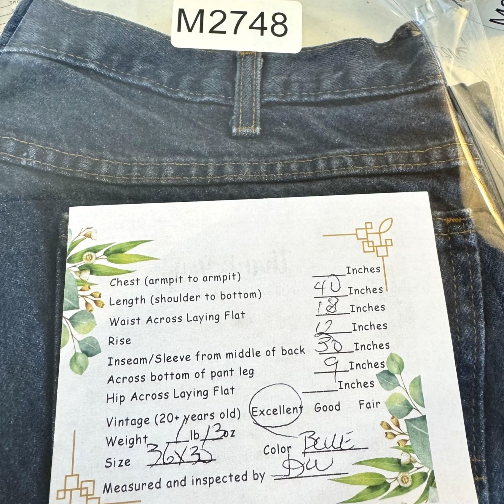Dickies Dickies Jeans Mens 36x30 Blue Denim Workwear Zip Fly Straight Leg 5-Pocket Regular Rise Male USA Industrial Vintage: No Size US 36 / EU 52 - 6 Thumbnail