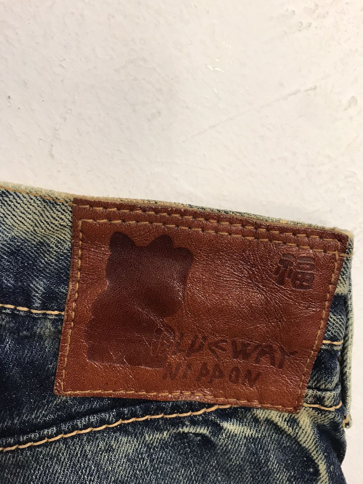 Japanese Brand Blue Way Nippon Faded Indigo Denim Fits Size 31 Size US 31 - 7 Thumbnail