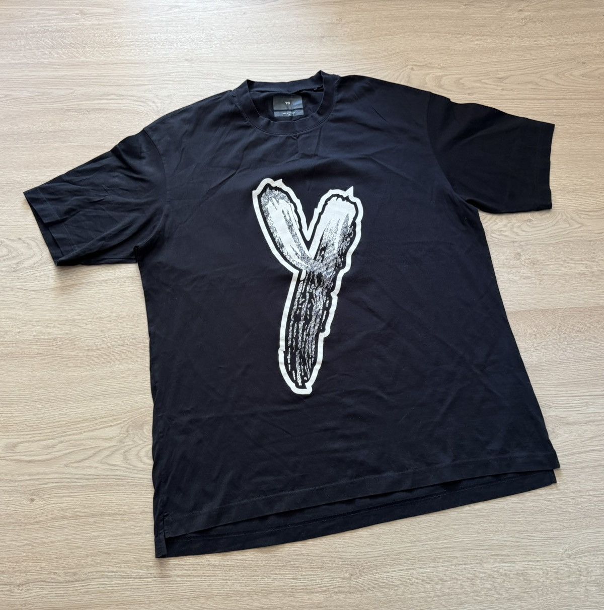 Y-3 Y-3 Yohji Yamamoto Baggy Japanese Black T-Shirt Size US L / EU 52-54 / 3 - 1 Thumbnail
