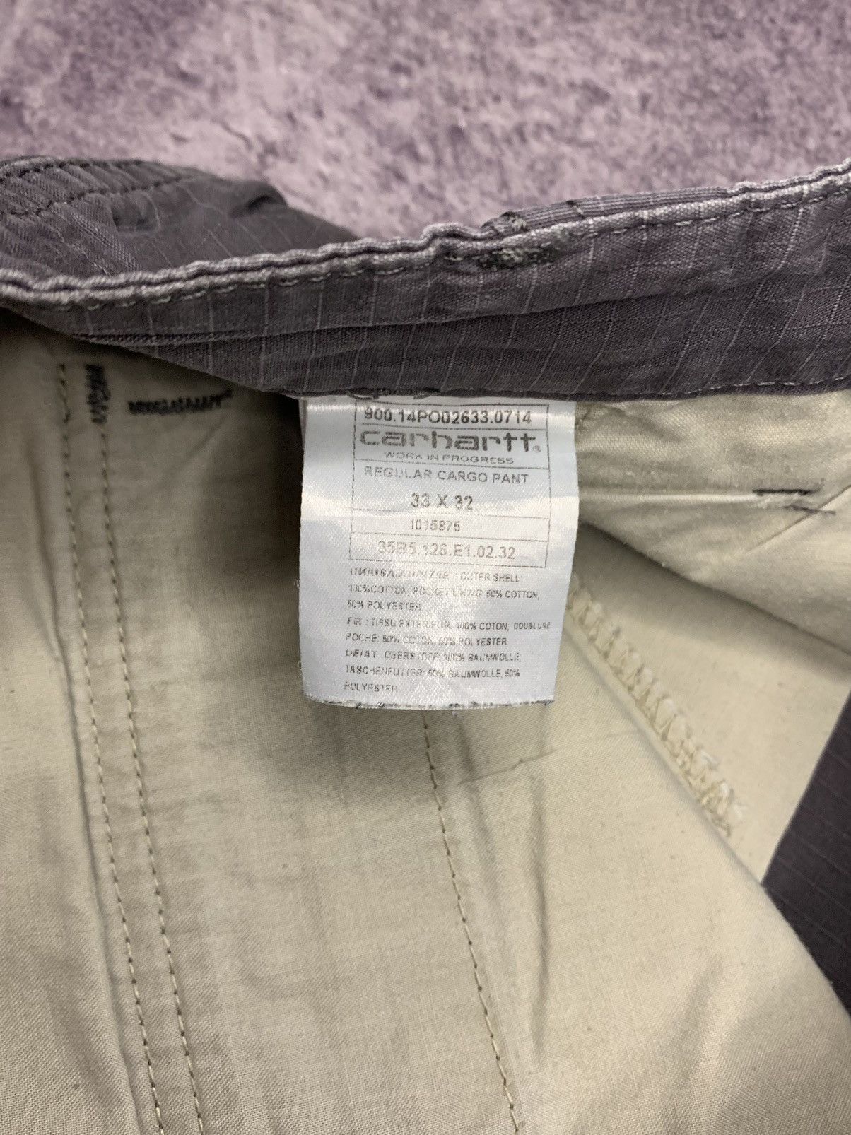 Carhartt Wip × Vintage VINTAGE CARHARTT REGULAR CARGO PANT GREY WORK SKATE JOGGERS Size US 33 - 12 Thumbnail