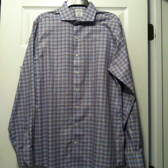 Brooks Brothers BROOKS BROTHERS MENS NEW COTTON DRESS SHIRT SIZE: 16-6/7 Size US L / EU 52-54 / 3 - 4 Thumbnail