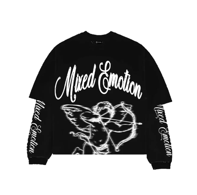 Other Mixed Emotions "Blur" Black Thermal Long Sleeve Tee Size US XL / EU 56 / 4 - 1 Preview