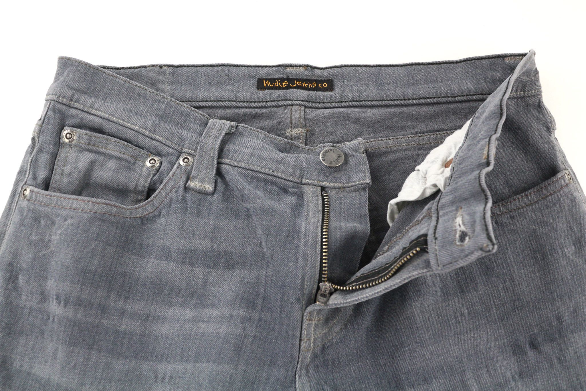 Nudie Jeans TIGHT LONG JOHN W30/L34 Charcoal Slim Denim Jeans 80703 Size US 30 / EU 46 - 4 Thumbnail